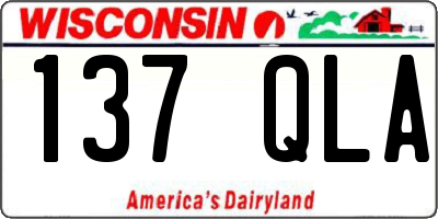 WI license plate 137QLA