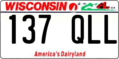 WI license plate 137QLL