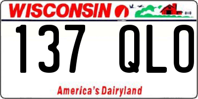 WI license plate 137QLO