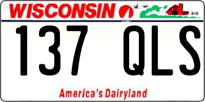 WI license plate 137QLS