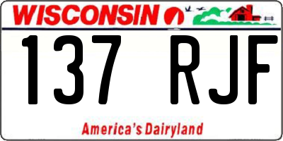 WI license plate 137RJF