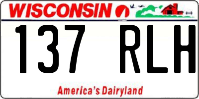 WI license plate 137RLH