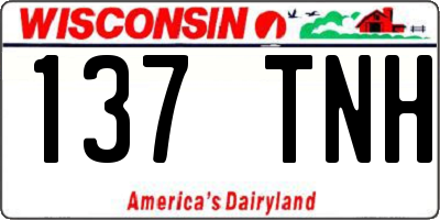 WI license plate 137TNH