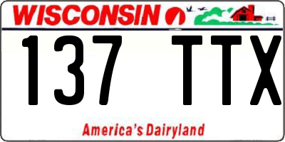 WI license plate 137TTX