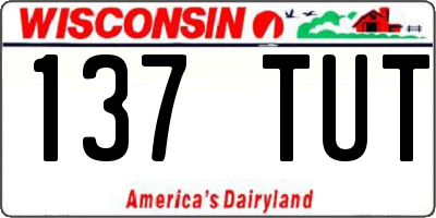 WI license plate 137TUT
