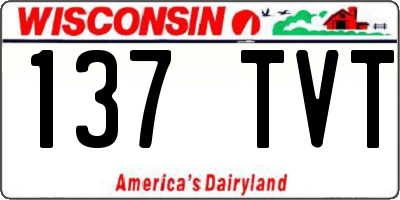 WI license plate 137TVT