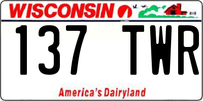 WI license plate 137TWR
