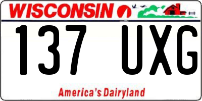 WI license plate 137UXG
