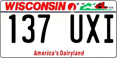 WI license plate 137UXI