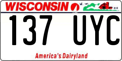 WI license plate 137UYC