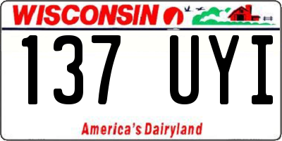 WI license plate 137UYI