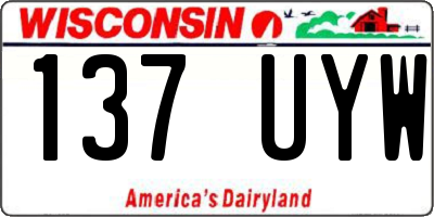 WI license plate 137UYW