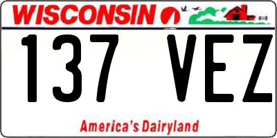 WI license plate 137VEZ