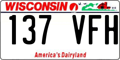 WI license plate 137VFH