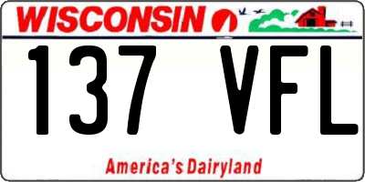 WI license plate 137VFL