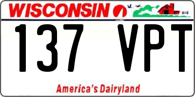 WI license plate 137VPT