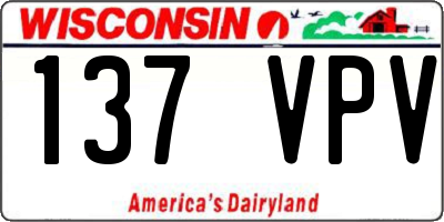 WI license plate 137VPV