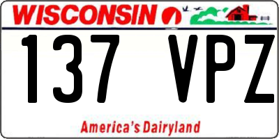 WI license plate 137VPZ