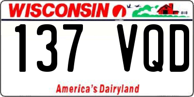 WI license plate 137VQD