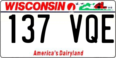 WI license plate 137VQE