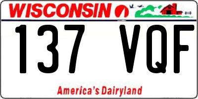 WI license plate 137VQF