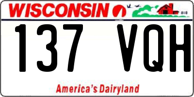 WI license plate 137VQH