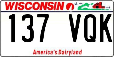 WI license plate 137VQK