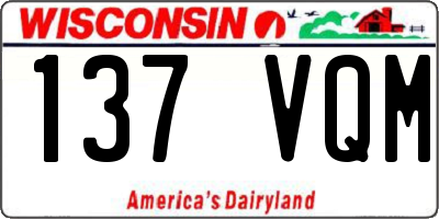 WI license plate 137VQM