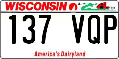 WI license plate 137VQP