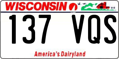 WI license plate 137VQS