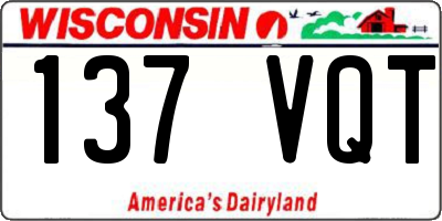 WI license plate 137VQT