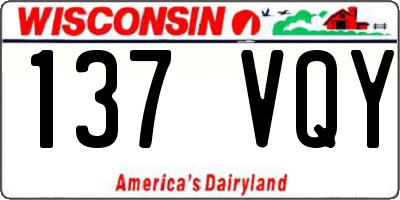 WI license plate 137VQY