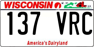 WI license plate 137VRC