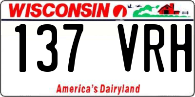 WI license plate 137VRH