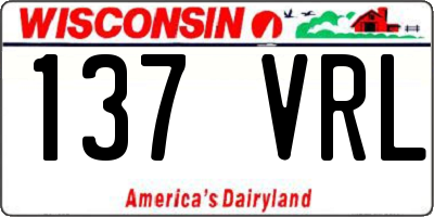 WI license plate 137VRL