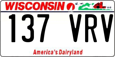 WI license plate 137VRV