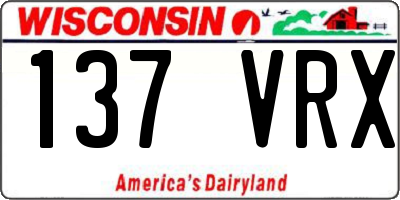 WI license plate 137VRX