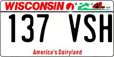 WI license plate 137VSH
