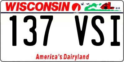 WI license plate 137VSI
