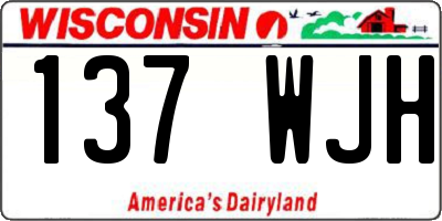 WI license plate 137WJH
