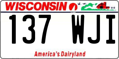 WI license plate 137WJI