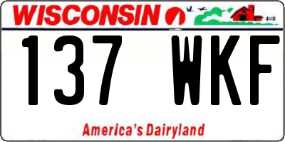 WI license plate 137WKF