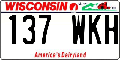 WI license plate 137WKH