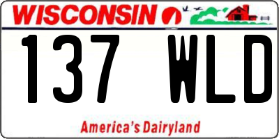WI license plate 137WLD