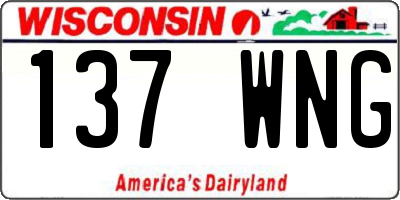 WI license plate 137WNG