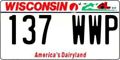 WI license plate 137WWP