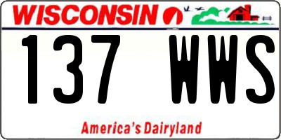 WI license plate 137WWS