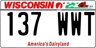 WI license plate 137WWT