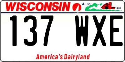 WI license plate 137WXE