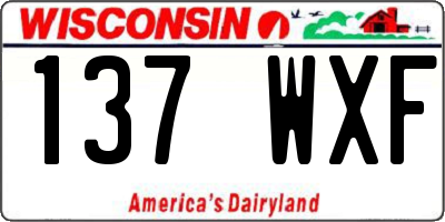 WI license plate 137WXF